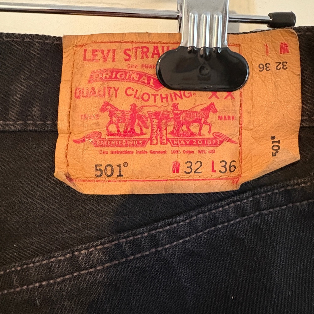 90’s Levi's Black 501 Jeans - extra long!